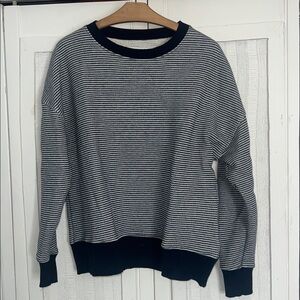 Frank & Eileen stripped navy and white sweatshirt size XS triple fleece